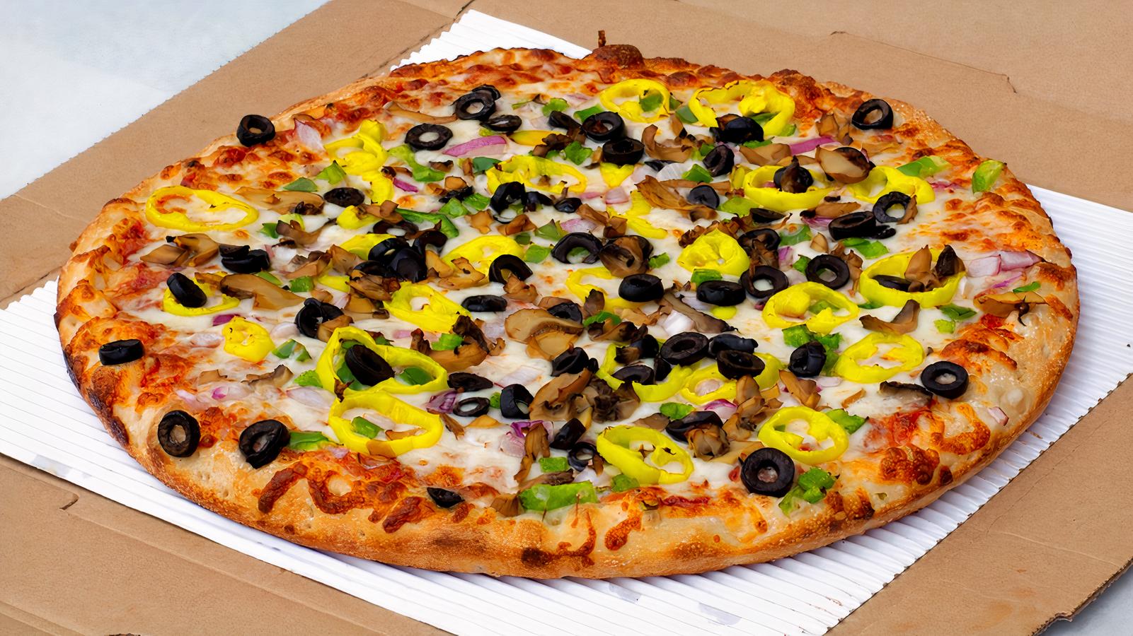Order Vegetarian Pizza food online from Oliver Pizza store, Canton on bringmethat.com