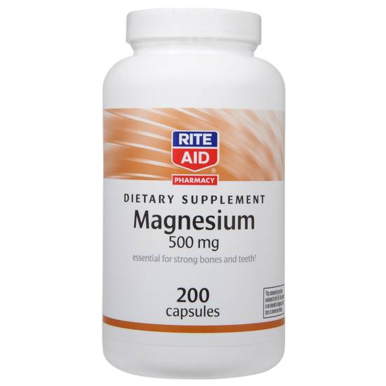 Order Rite Aid Magnesium Capsules 500mg (200 ct) food online from Rite Aid store, Palm Desert on bringmethat.com