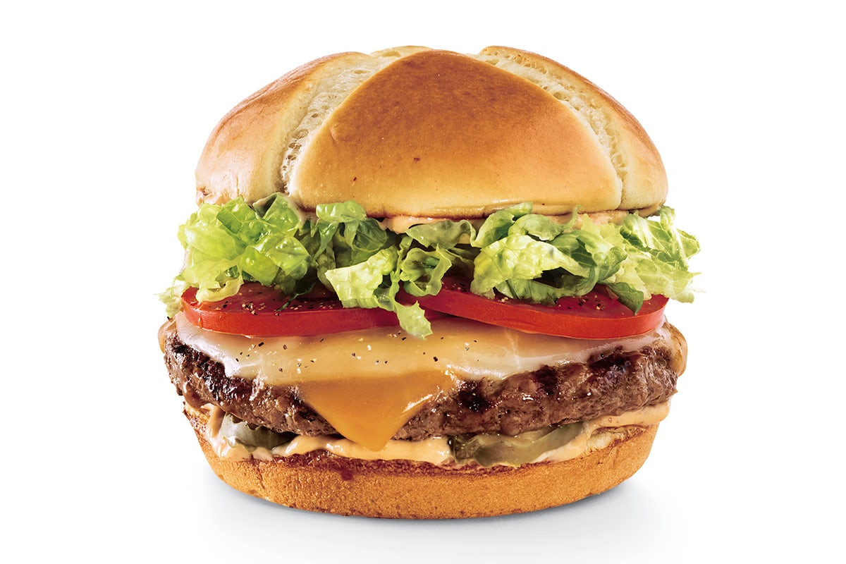 Order The Master Cheese Burger food online from Red Robin Gourmet Burgers store, Santa Clara on bringmethat.com