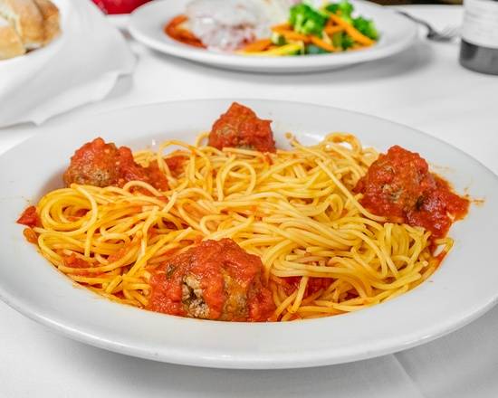 Order Spaghetti with Meatballs Pasta food online from Emilio's Trattoria store, Los Angeles on bringmethat.com
