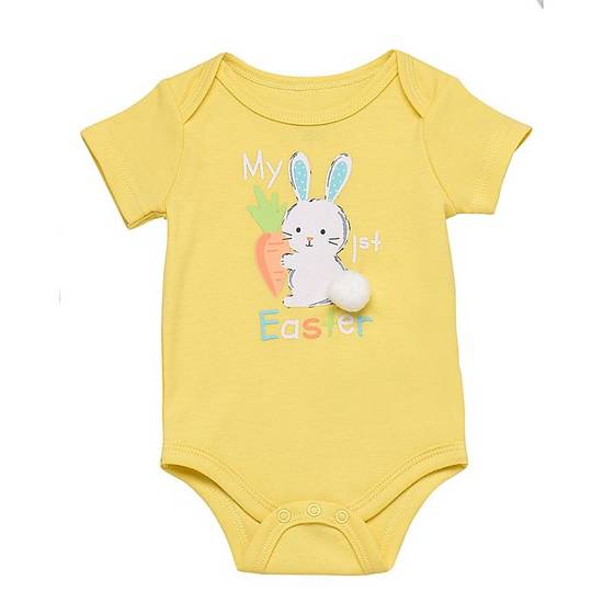 Order Baby Starters® Size 3M "My First Easter" Short Sleeve Bodysuit in Yellow food online from Bed Bath & Beyond store, Lancaster on bringmethat.com