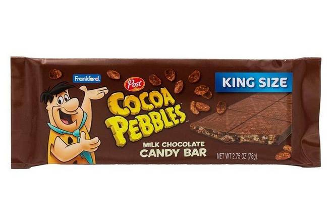 Order Cocoa Pebbles Milk Chocolate Candy Bar King Size 2.75oz food online from George's Market store, San Francisco on bringmethat.com