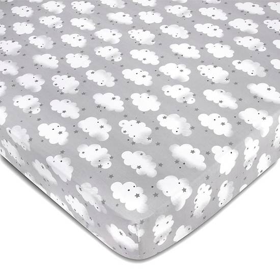 Order Wendy Bellissimo™ Mix & Match Cloud Crib Sheet in Grey/White food online from Bed Bath & Beyond store, Lancaster on bringmethat.com