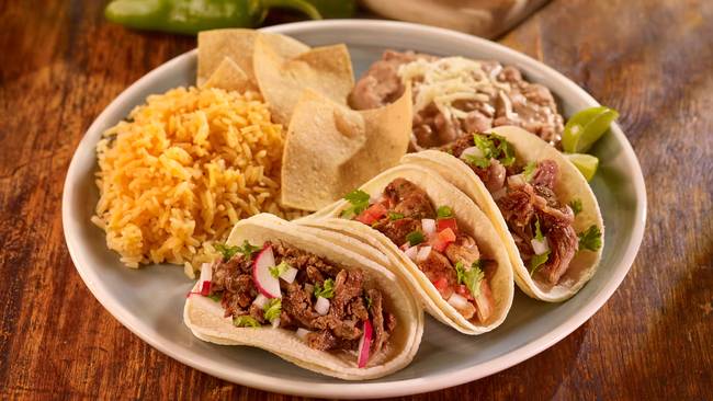 Order Tacos Al Gusto Plate food online from Vallarta Supermarket #48 store, Downey on bringmethat.com