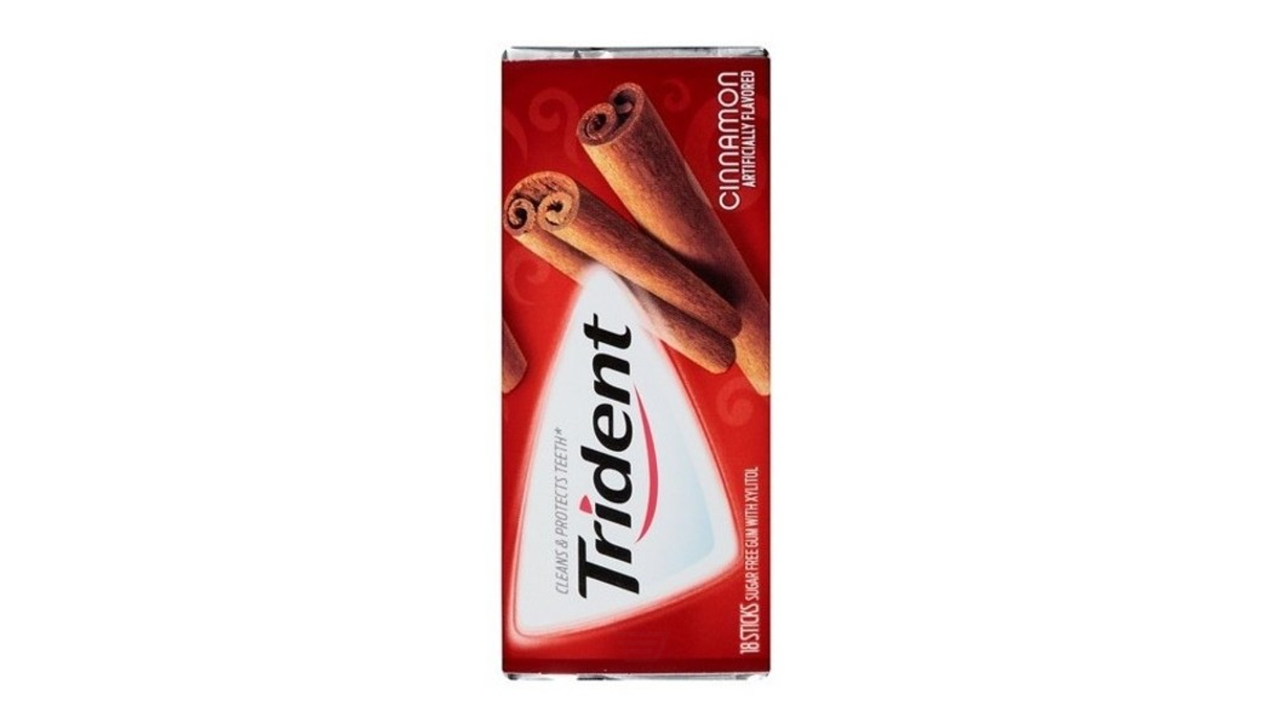 Order Trident Sugar Free Gum with Xylitol Cinnamon 26.6g Box food online from Ross Liquor store, Sylmar on bringmethat.com