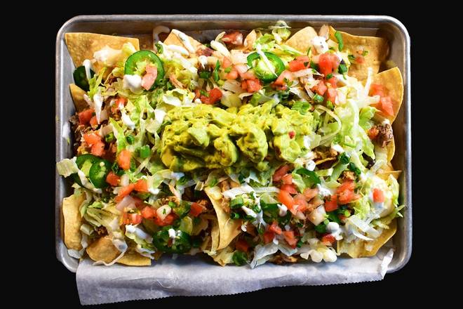 Order Full-Size Nachos food online from Aspen Tap House store, Champaign on bringmethat.com