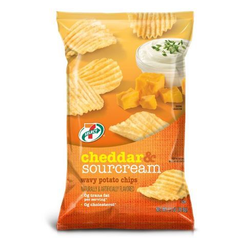 Order 7 Select Ripple Cheddar Sour Cream Potato Chips 2.5oz food online from 7-Eleven store, Princeton on bringmethat.com