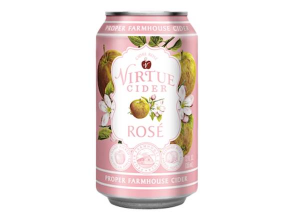 Order Virtue Cider Rosé - 6x 12oz Cans food online from Garfield's Beverage Warehouse store, Chicago on bringmethat.com
