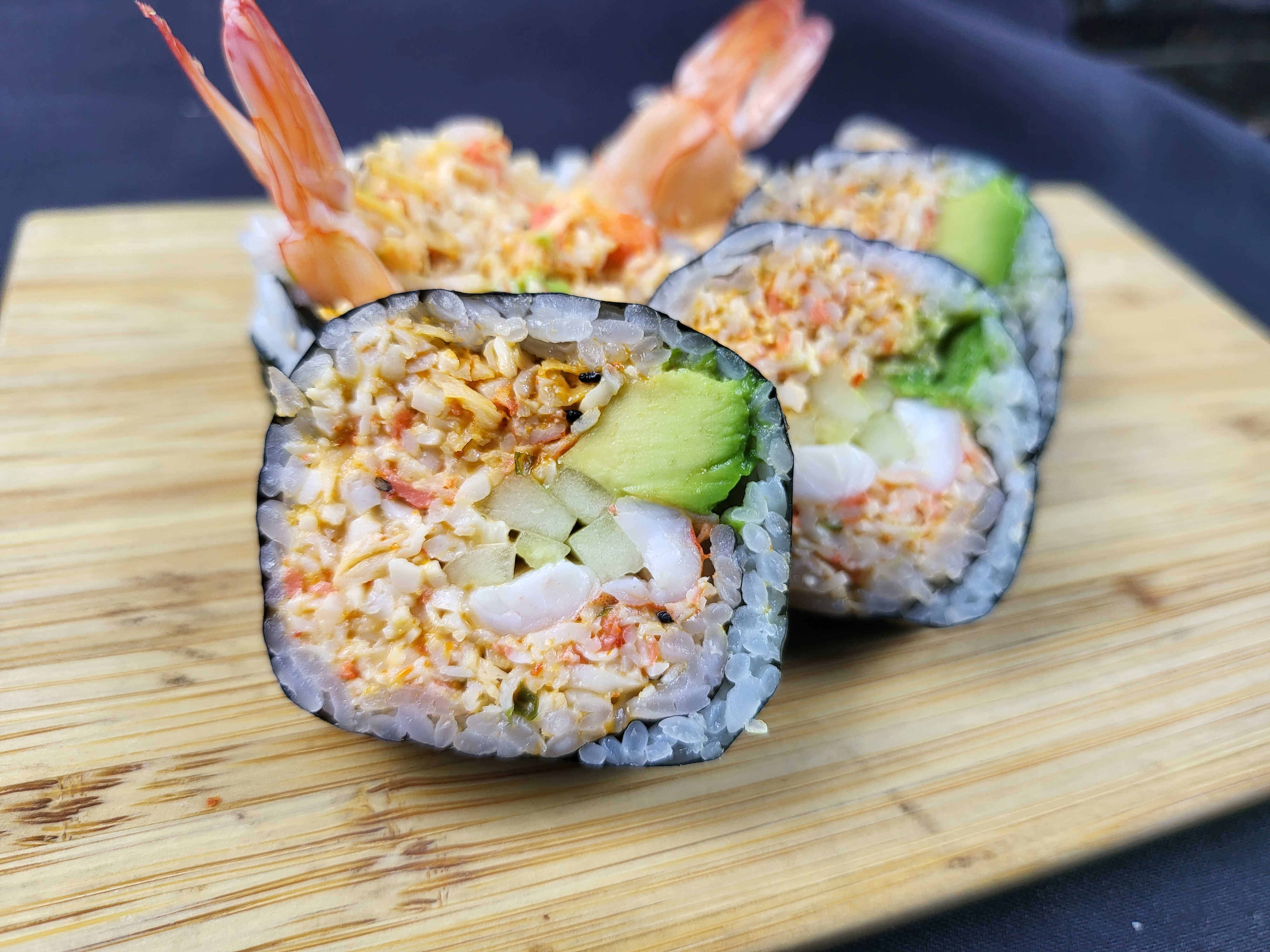 Order Spicy Shrimp Roll food online from Kaze Sushi & Hibachi store, Mesquite on bringmethat.com