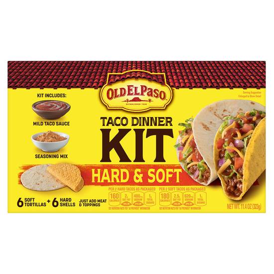Order Old El Paso Hard & Soft Taco Dinner Kit 11.4oz food online from Everyday Needs by Gopuff store, Athens on bringmethat.com