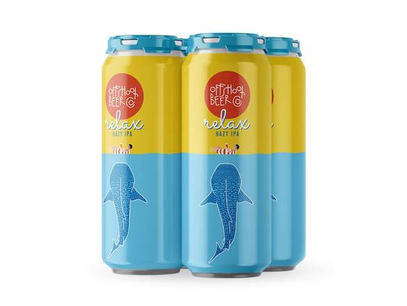 Order Offshoot Beer Co. Relax [it's just a hazy IPA] - 4x 16oz Cans food online from Southwest Liquor store, Thousand Oaks on bringmethat.com