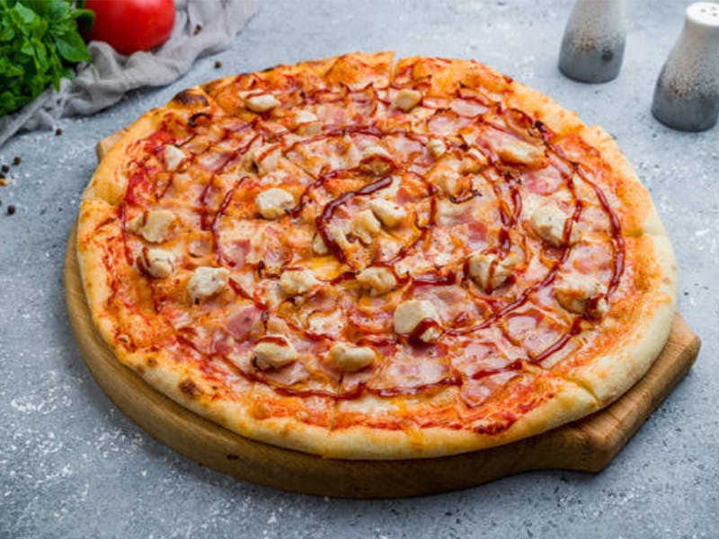 Order Chicken BBQ Slice - Slice food online from San Remo Pizzeria store, San Diego on bringmethat.com
