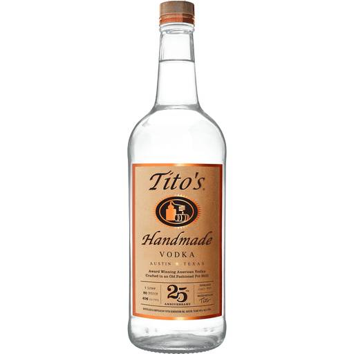 Order Tito's Handmade Vodka (1 LTR) 101732 food online from Bevmo! store, Pleasanton on bringmethat.com
