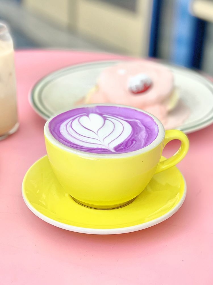 Order Ube Latte food online from Basilur Tee&Coffee store, Buena Park on bringmethat.com