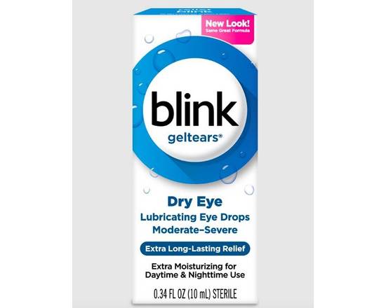 Order Blink Dry Eye Lubricating Eye Drops .34 oz food online from McLean Ave Pharmacy store, Yonkers on bringmethat.com
