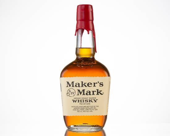 Order Maker's Mark, 750mL bourbon (45.0% ABV) food online from Divine Wine and Spirits store, San Diego on bringmethat.com