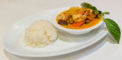 Order C1. Red Curry Dinner food online from Boba Tea Cafe store, Niagara Falls on bringmethat.com