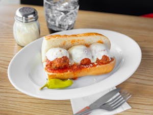 Order Meatball Sandwich food online from Pasta Party store, Orange on bringmethat.com