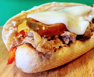 Order Pork Peperonata food online from Nunnu Sandwich Shop store, Monroe on bringmethat.com