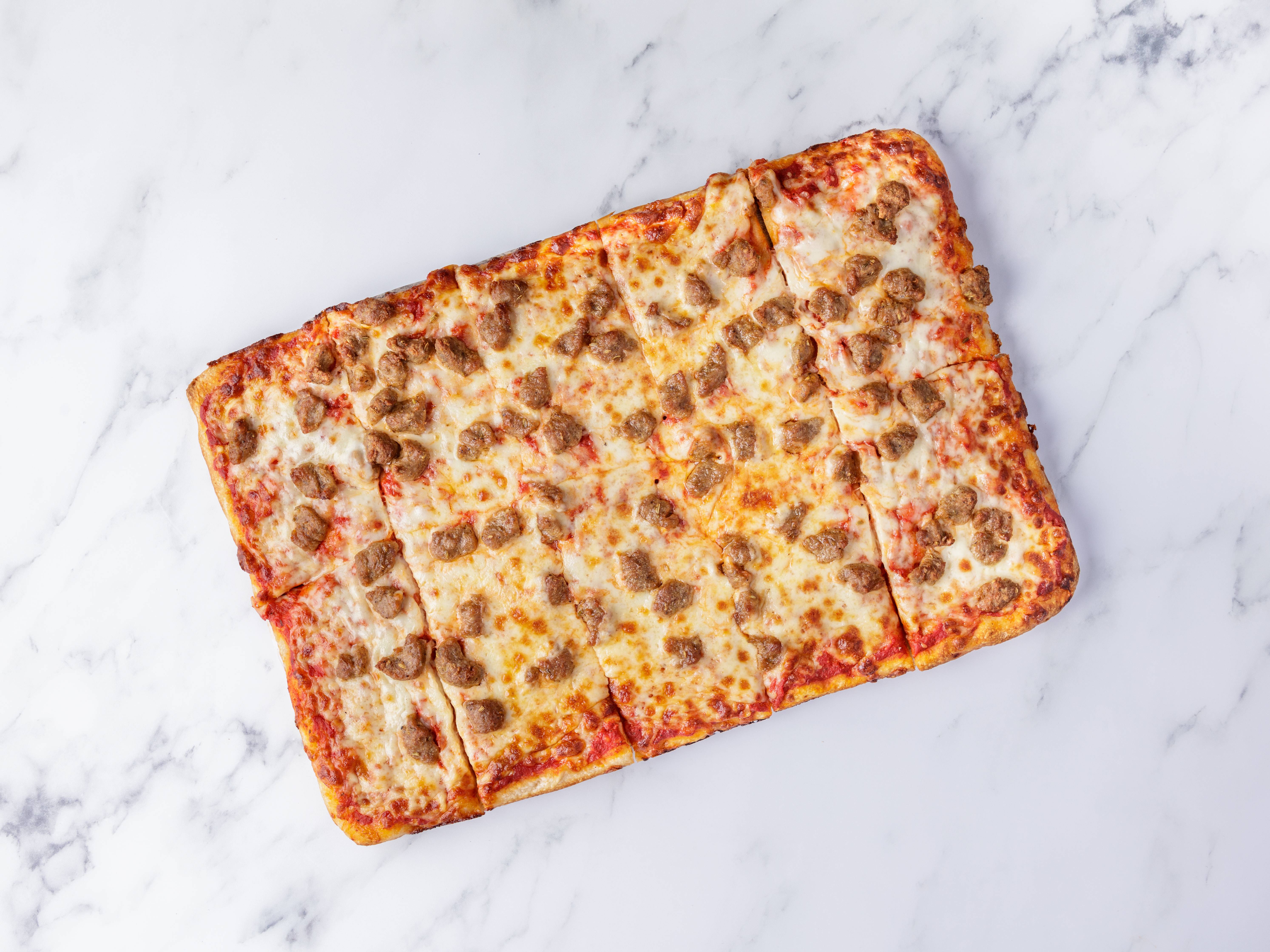 Order 10 Cut Square Pizza food online from Dante's Pizza store, Troy on bringmethat.com