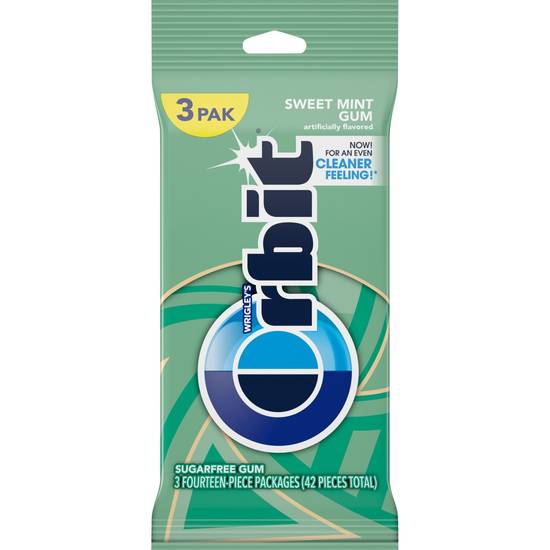 Order ORBIT Sweet Mint Sugar Free Chewing Gum, 14 ct (3 Pack) food online from Cvs store, DOVER on bringmethat.com