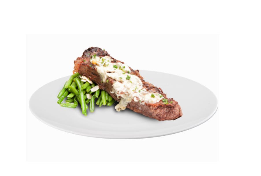 Order NY Strip Steak with Vegetables Dinner - 14 oz. food online from Barraco's Pizza store, Orland Hills on bringmethat.com