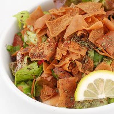 Order Fettoush Salad food online from Ali Baba Grill store, Boulder on bringmethat.com