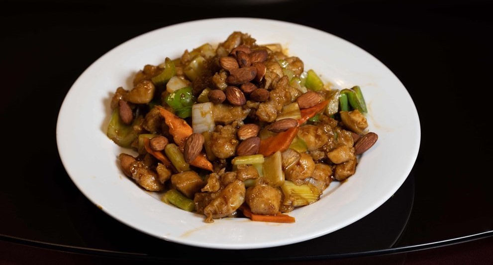 Order 44. Almond Chicken 杏仁鸡 food online from China town Restaurant store, Anchorage on bringmethat.com