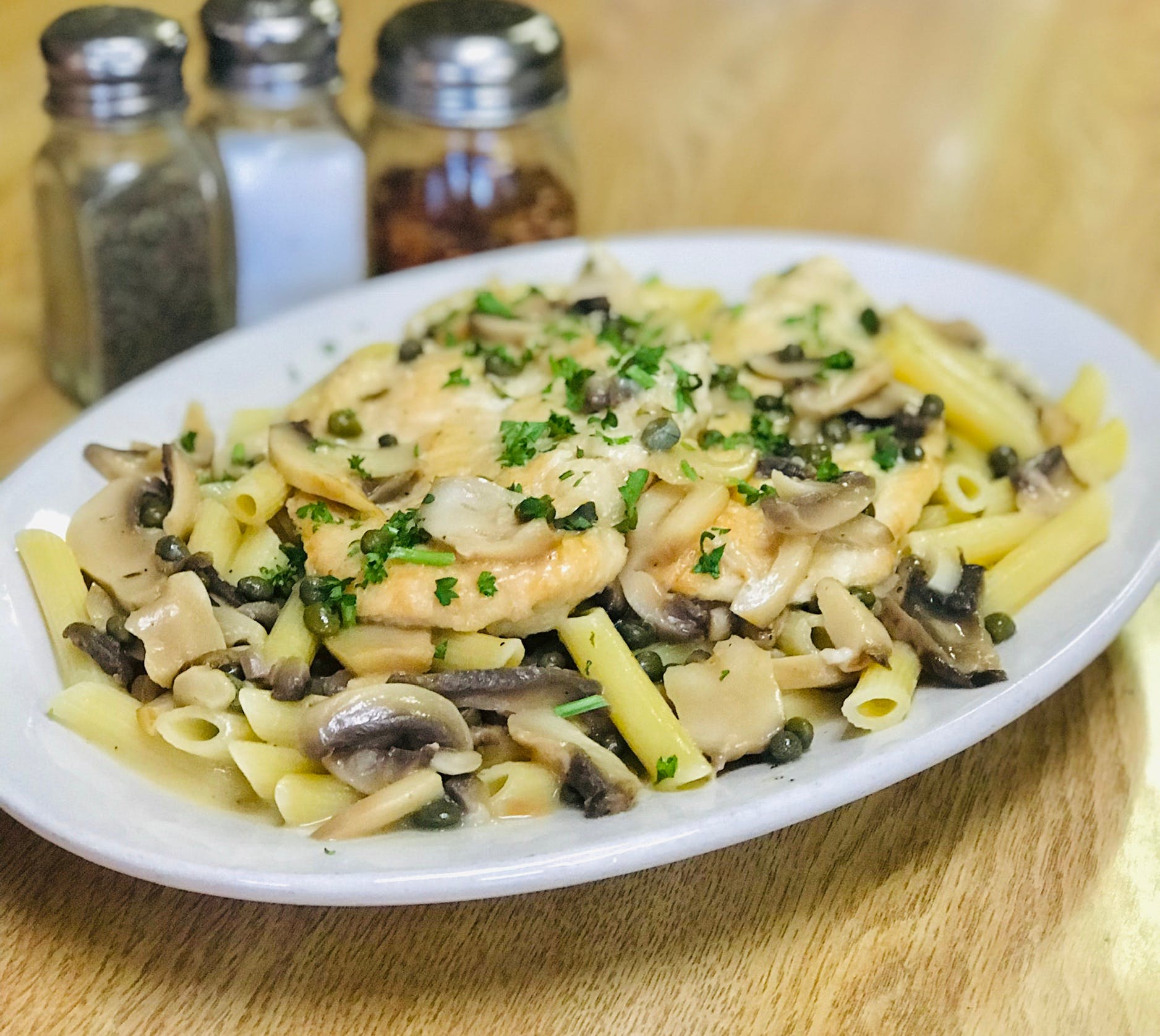 Order Chicken Piccata - Entree food online from Nonna Rosa Pizzeria store, Norristown on bringmethat.com