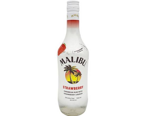 Order Malibu Strawberry, 750ml rum (21% ABV) food online from 50th Street Liquor, Beer & Wine store, Lubbock on bringmethat.com