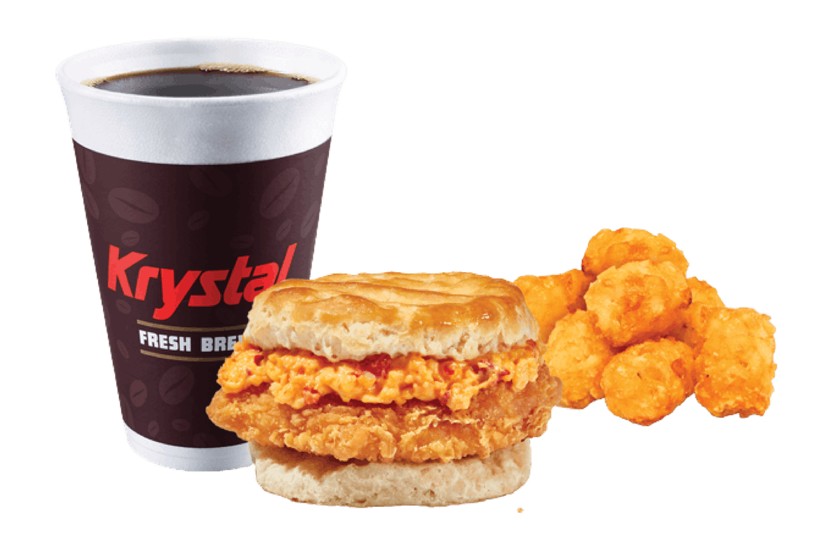 Order PIMENTO CHEESE CHIK® BISCUIT COMBO food online from Krystal store, Garden City on bringmethat.com