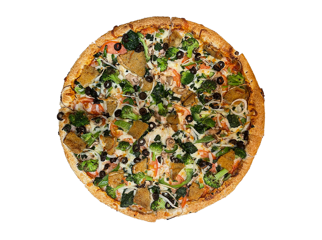 Order Super Veggie Pizza food online from Land of Pizza Inc store, South Boston on bringmethat.com