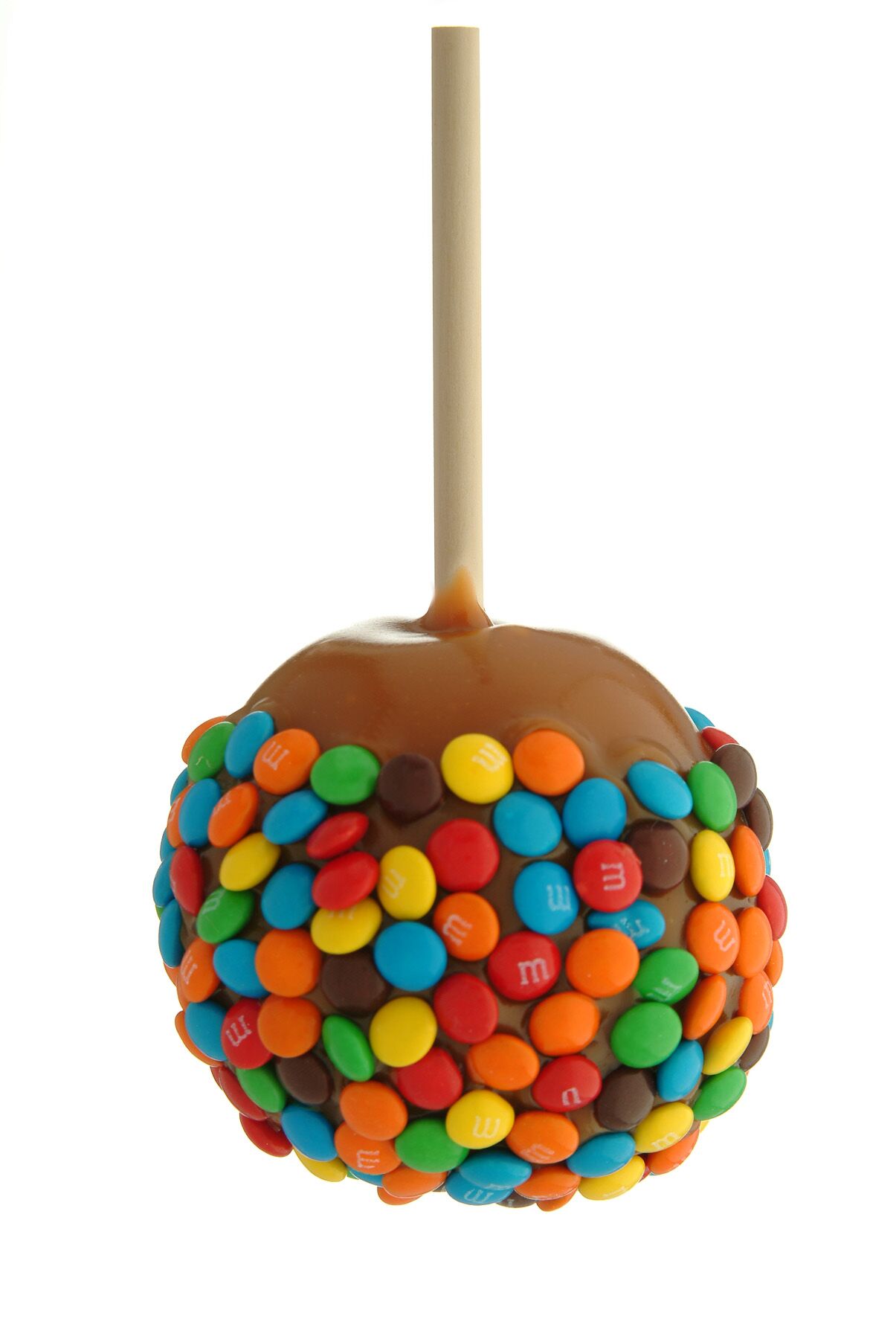 Order Caramel Apple Featuring M&M's Candies food online from Rocky Mountain Chocolate Factory store, Albuquerque on bringmethat.com