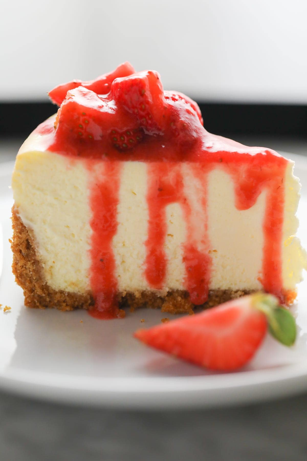 Order Cheesecake with Strawberries food online from Ria's Quesadillas store, Schenectady on bringmethat.com