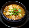 Order D2. Seafood Soybean Stew (Doenjang)  food online from Lucky Palace Korean Restaurant store, Houston on bringmethat.com