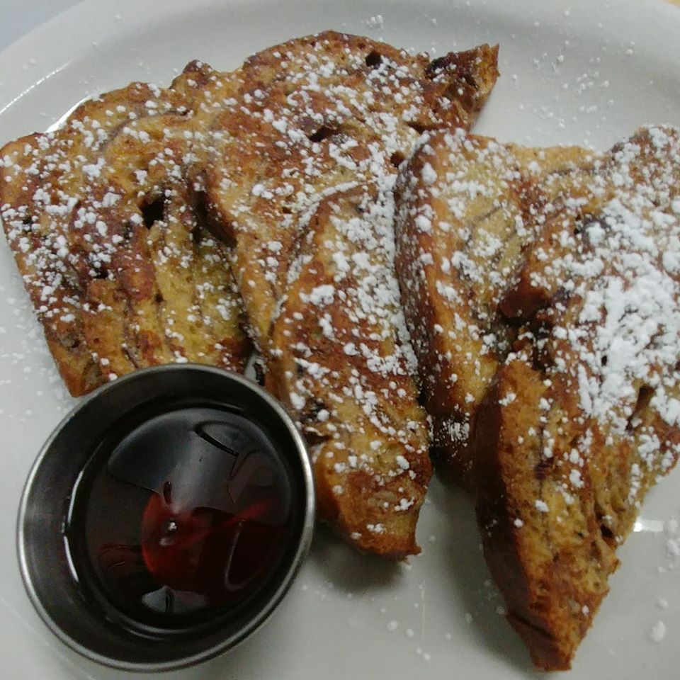 Order Raisin French Toast food online from Connector Cafe & Grill store, Lowell on bringmethat.com