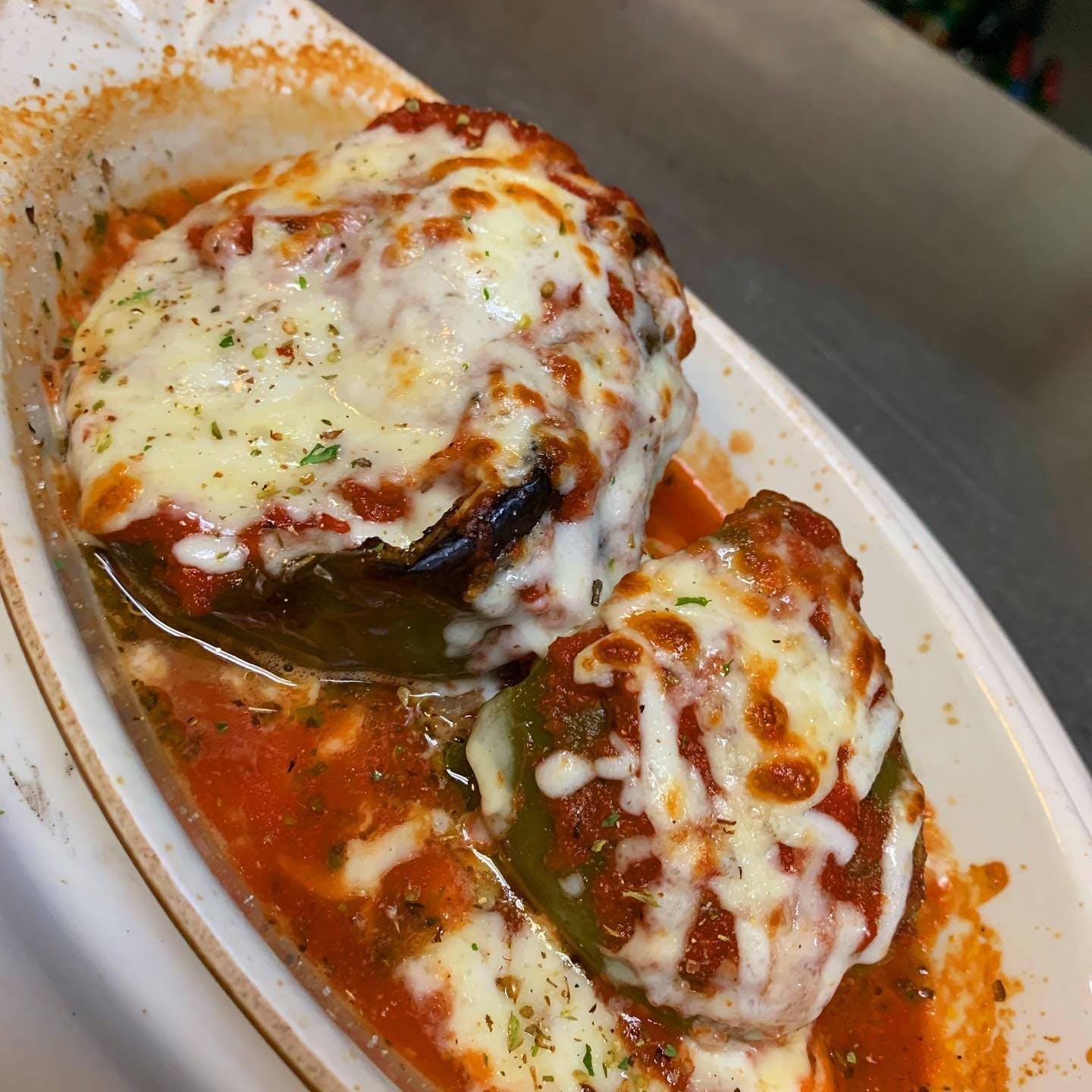 Order Stuffed Peppers - Appetizer food online from Holiday Pizza store, Statesboro on bringmethat.com