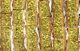 Order Pistachio Simmered Ballouriah food online from Muhanna Sweets store, Tulsa on bringmethat.com