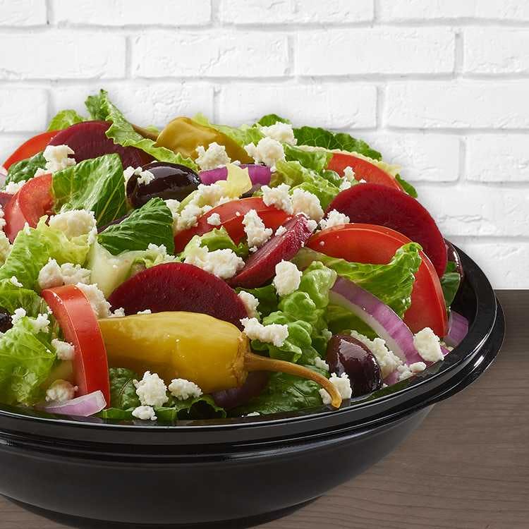 Order Greek Salad - Personal food online from Papa Romano Pizza & Mr. Pita store, Grosse Pointe Woods on bringmethat.com