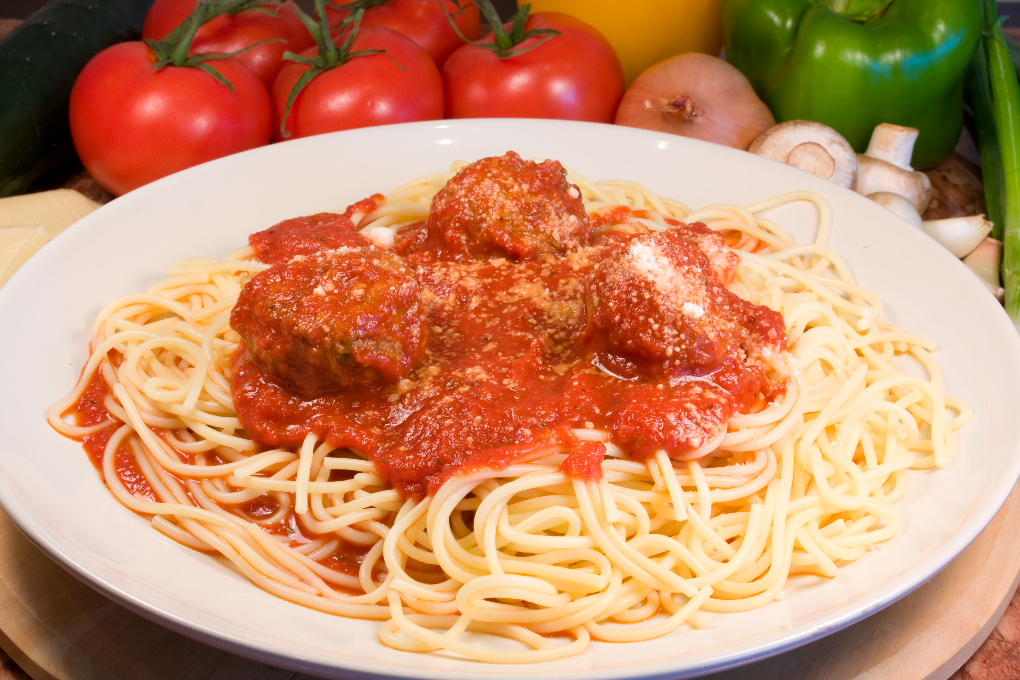 Order Pasta with Meatballs food online from Ameci Pizza & Pasta store, Chatsworth on bringmethat.com