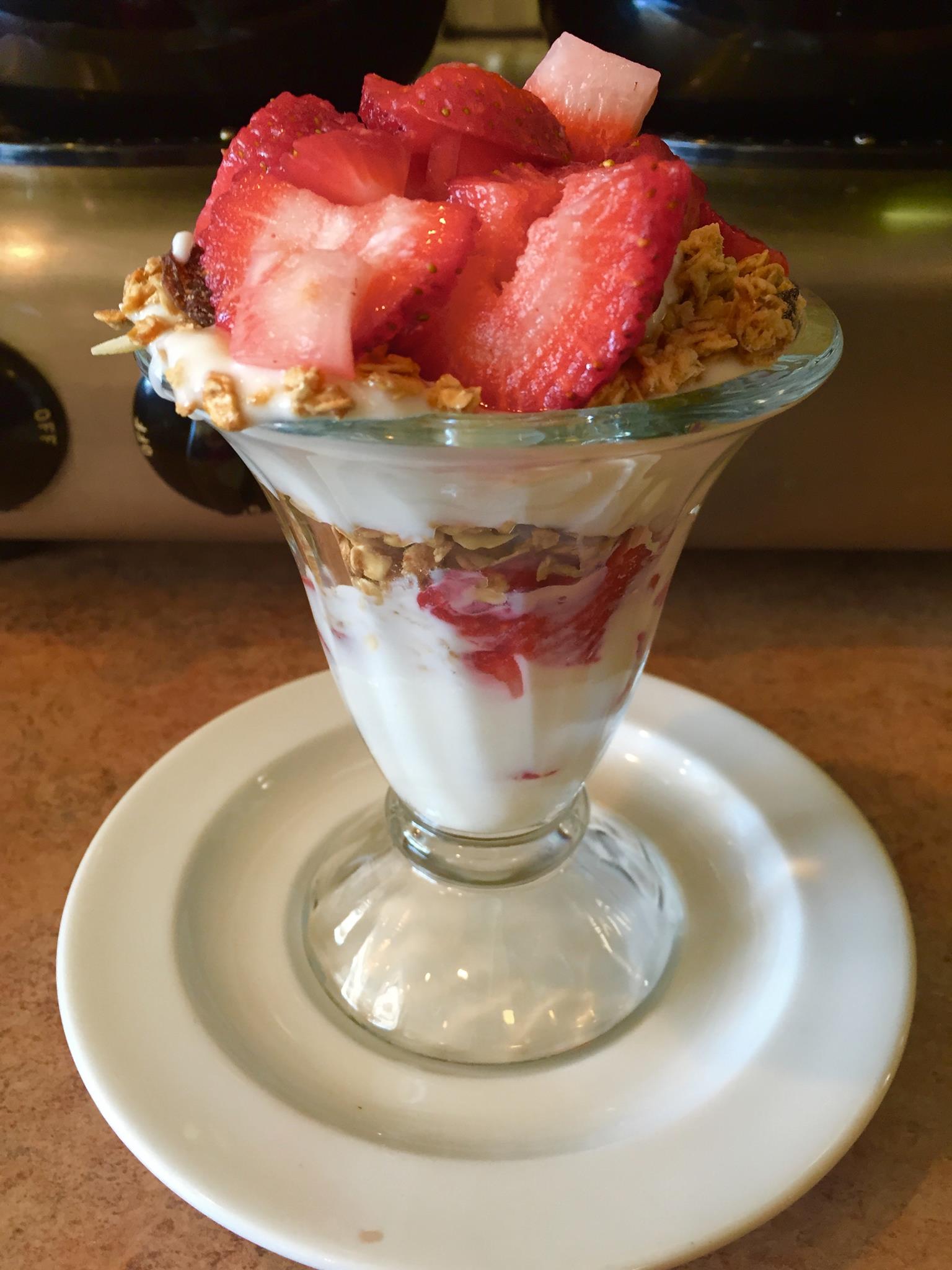 Order Strawberry Yogurt Parfait food online from Plaza Restaurant store, Boonton on bringmethat.com
