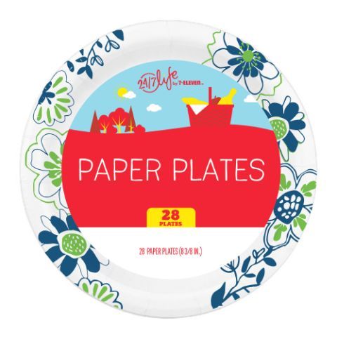 Order 24/7 Life Paper Plates 28 Count food online from 7-Eleven store, Paramus on bringmethat.com
