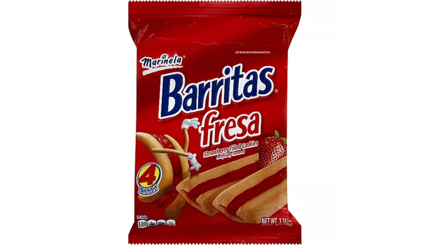 Order Marinela Barritas Strawberry Filled Cookie Bars 3.88 oz food online from Ross Liquor store, Sylmar on bringmethat.com