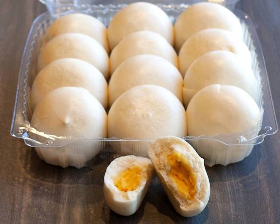 Order Dozen Egg Custard Bao food online from Ginger Cafe store, Sunnyvale on bringmethat.com