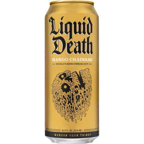 Order Liquid Death Sparkling Water Mango Chainsaw 16.9oz food online from 7-Eleven store, Gilbert on bringmethat.com