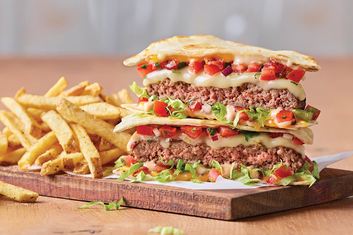 Order Quesadilla Burger food online from Applebee store, Xenia on bringmethat.com