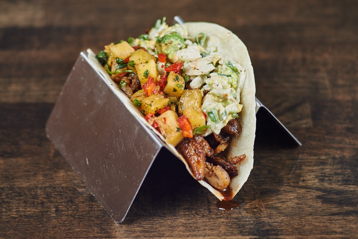 Order Jermell’s Jerk Chicken Taco food online from Spitfire Tacos store, San Diego on bringmethat.com