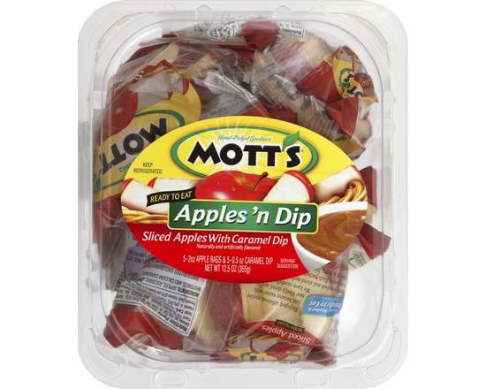 Order Mott's · Apples 'n Dip (5 bags) food online from Shaw's store, Raynham on bringmethat.com