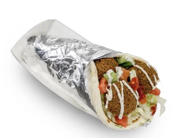 Order 18. Falafel Wrap food online from Ali Gyro Halal store, Austin on bringmethat.com