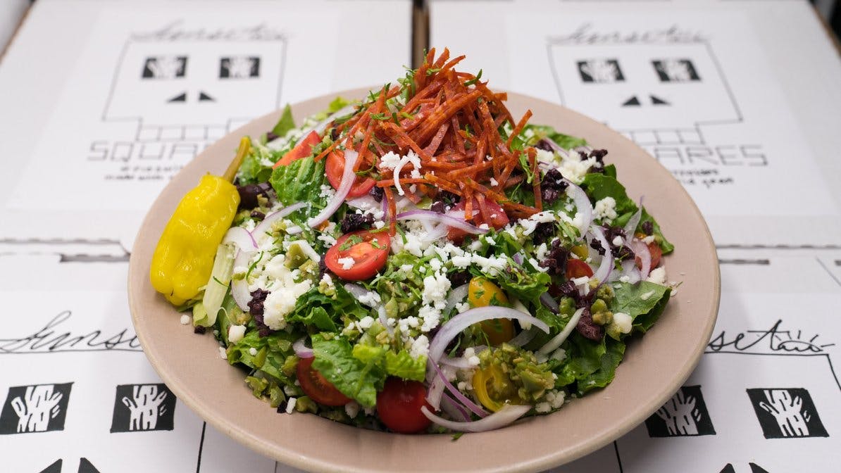 Order Chopped Salad - Salad food online from Sunset Squares Slice Shop store, San Francisco on bringmethat.com